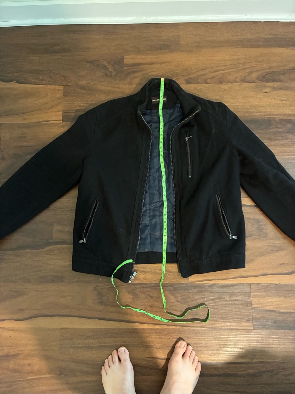 Men's Micheal Kors Black Casual Zip-Up Jacket Medium